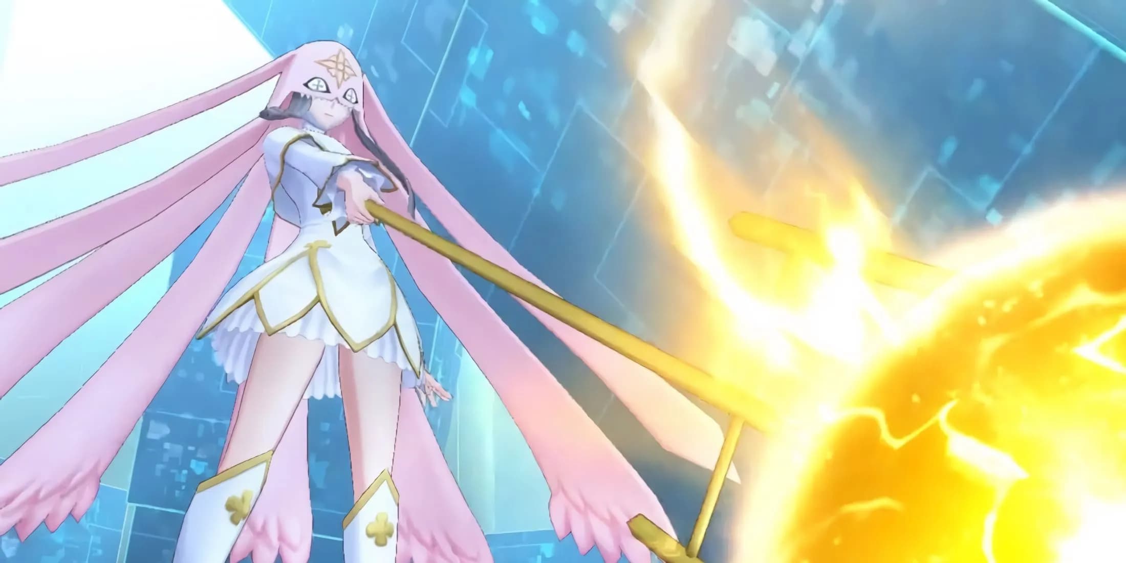 Sistermon Blanc Awakened атакует противника