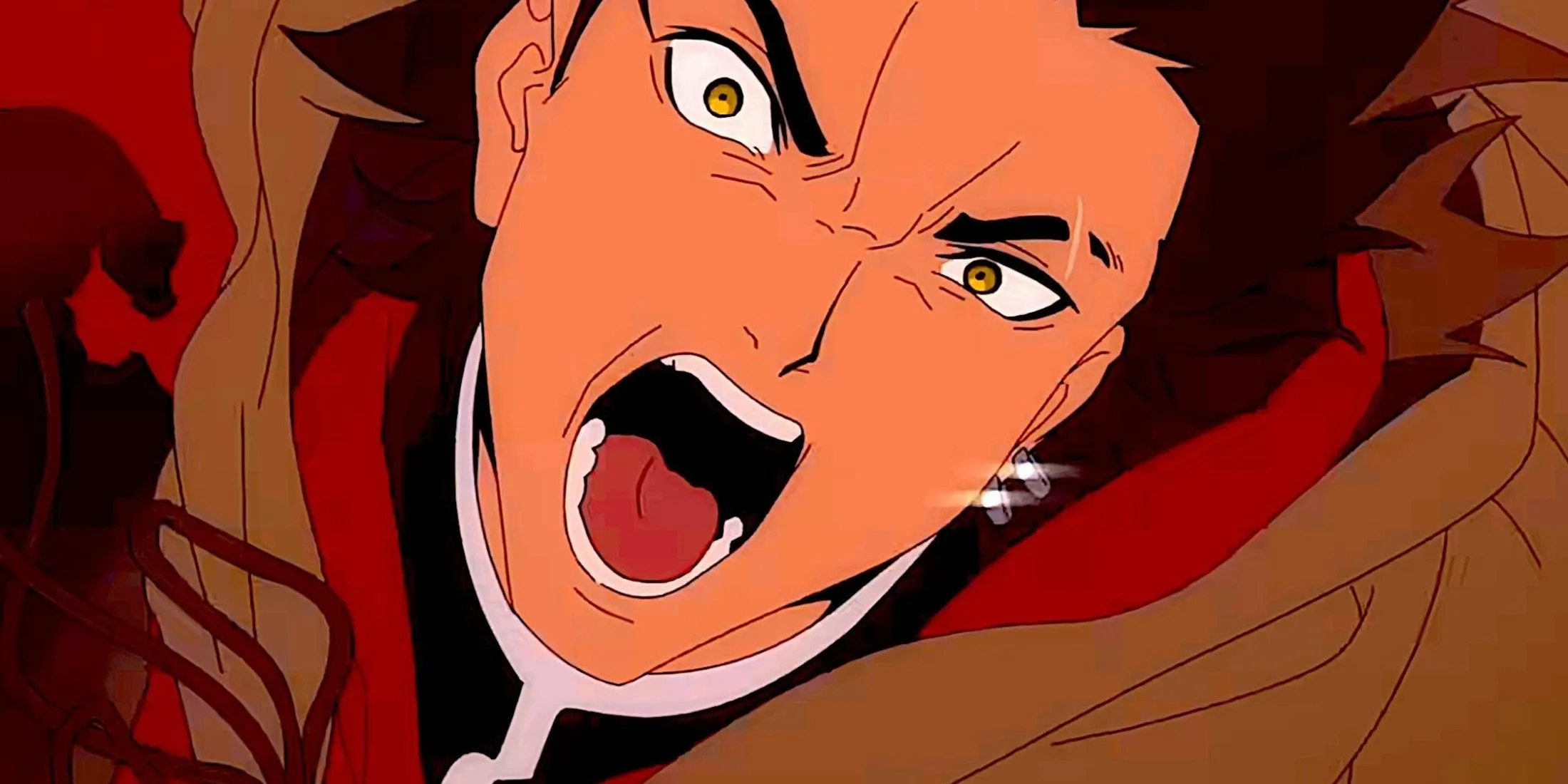 Персонаж из аниме «Приговорённый быть героем» крупным планом