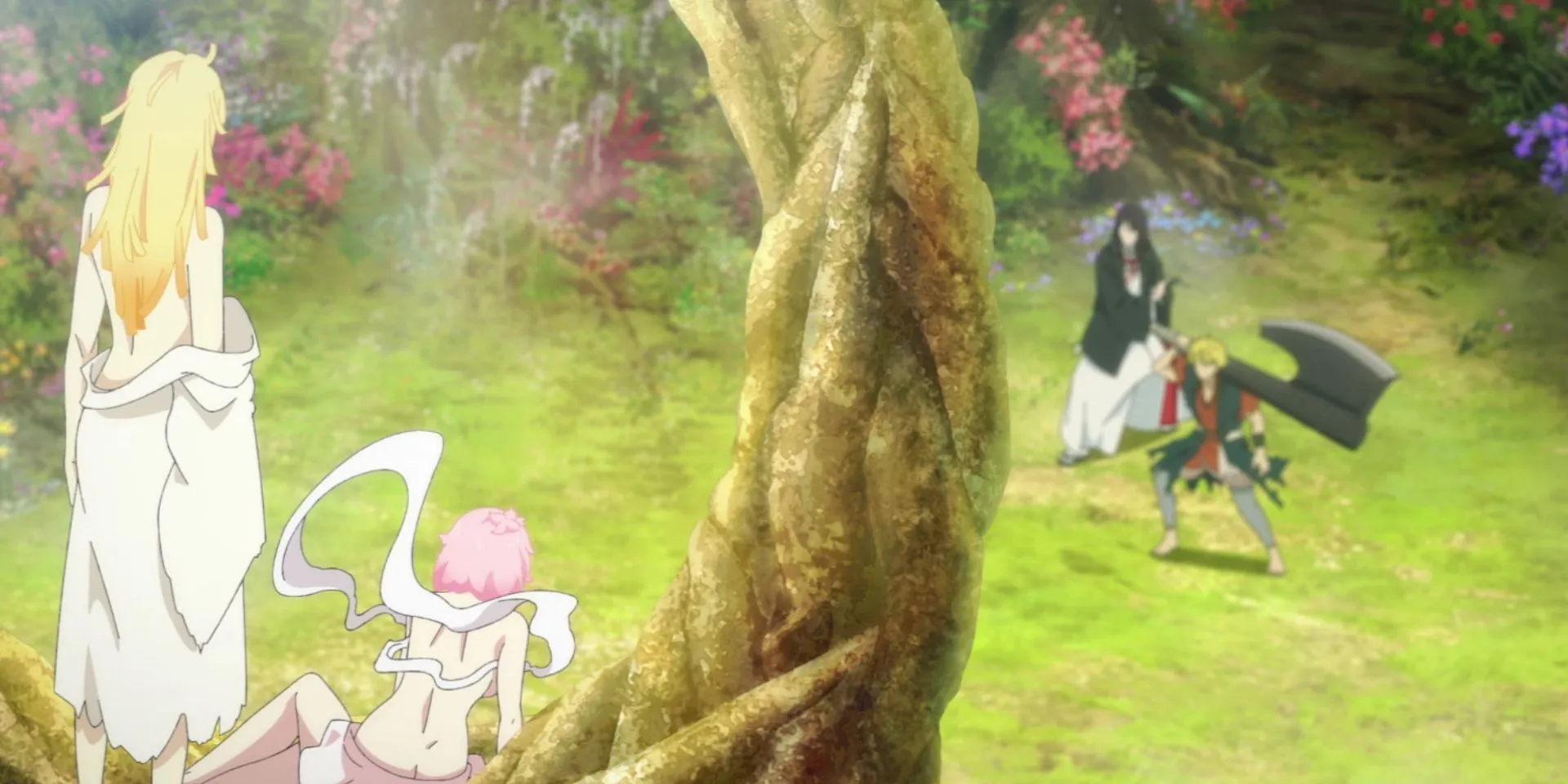 Дзю Фа и Тао Фа смотрят на Тёбэя и Тома, «Адский рай»