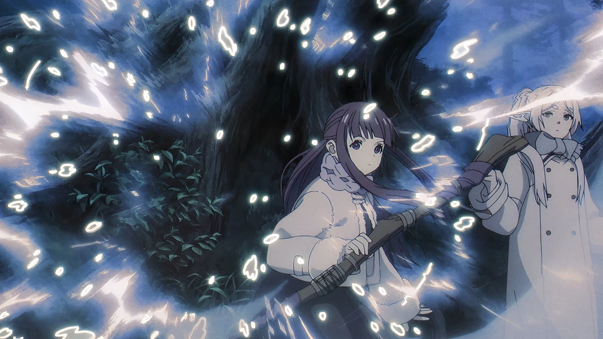 Ферн защищает Фрирен от заклинания демона, «Провожающая в последний путь Фрирен», 2 сезон