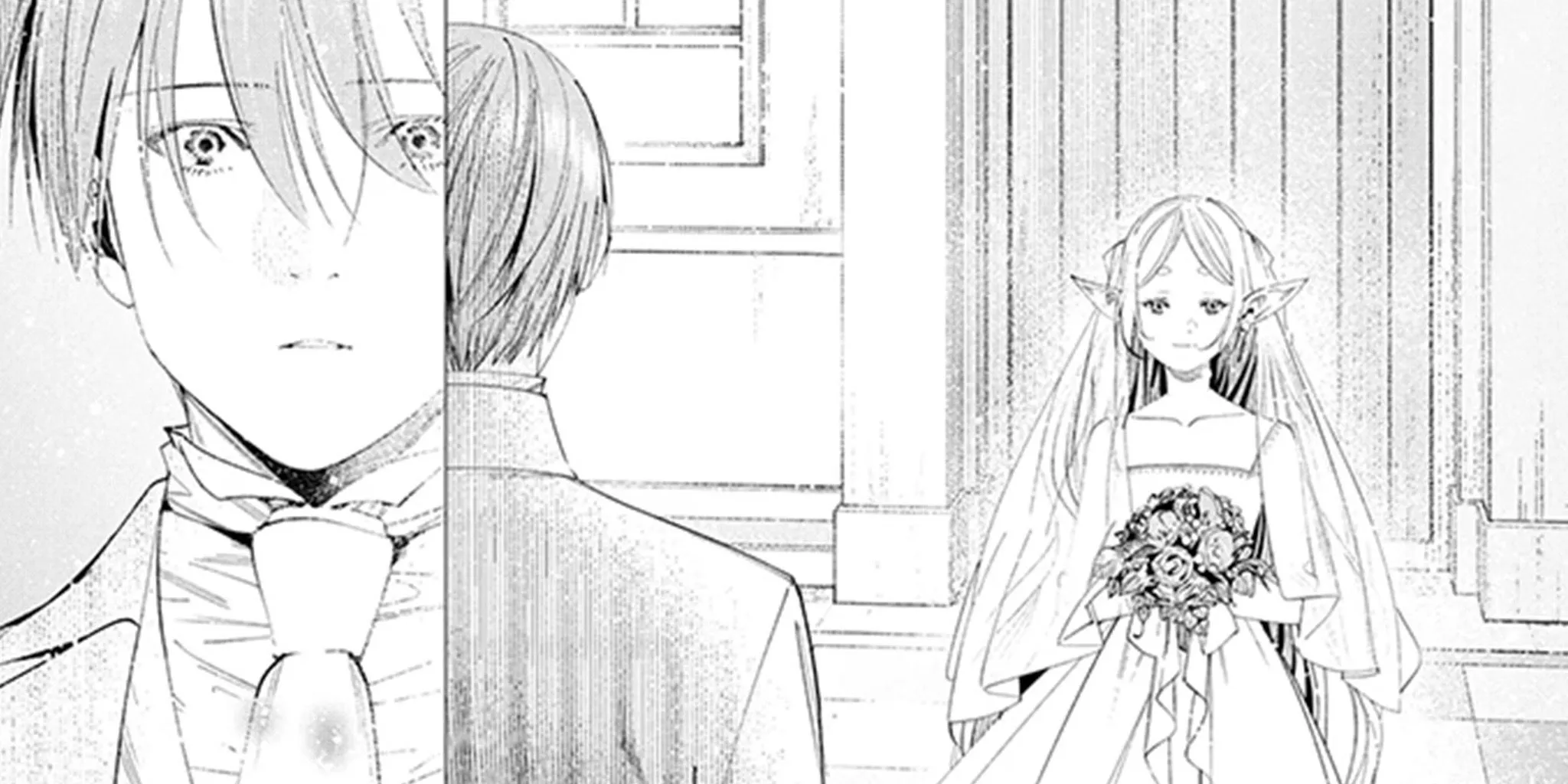 Кадр из манги «Фрирен»,Химмель мечтает о свадьбе с Фрирен