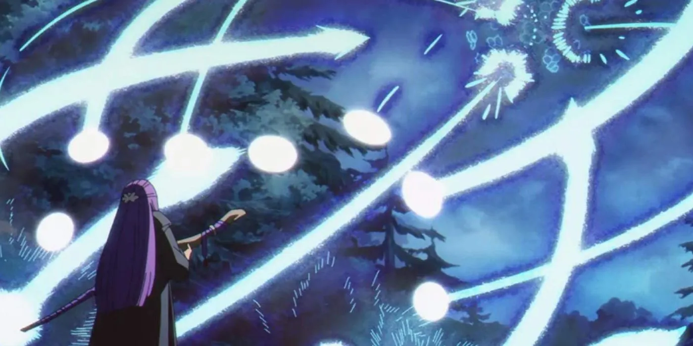 Кадр из аниме «Фрирен»,бой Ферн против Эре на Экзамене