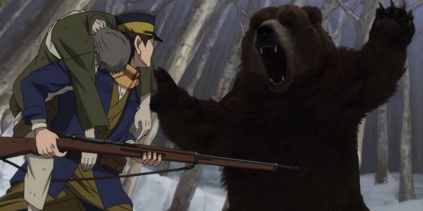 Печально известный CGI-медведь из аниме «Золотое божество»