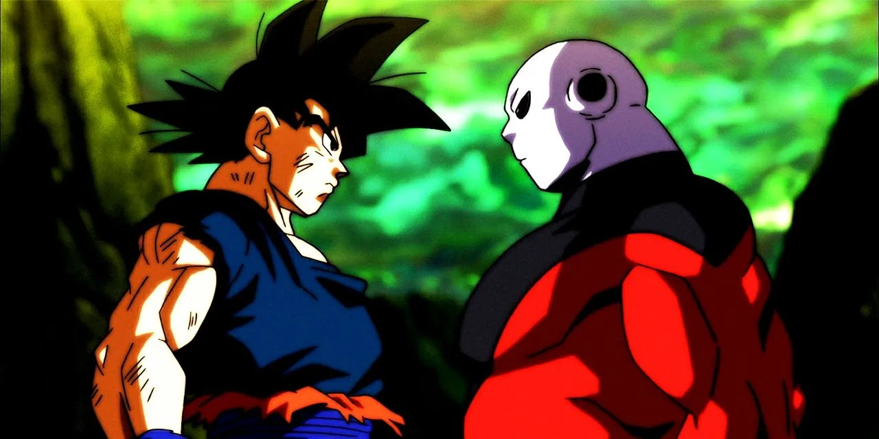 Джирен против Гоку в аниме «Драконий жемчуг: Супер»