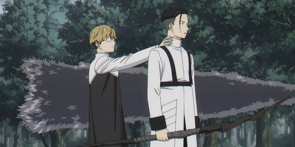 Ланд загоняет противника в угол в аниме «Фрирен»