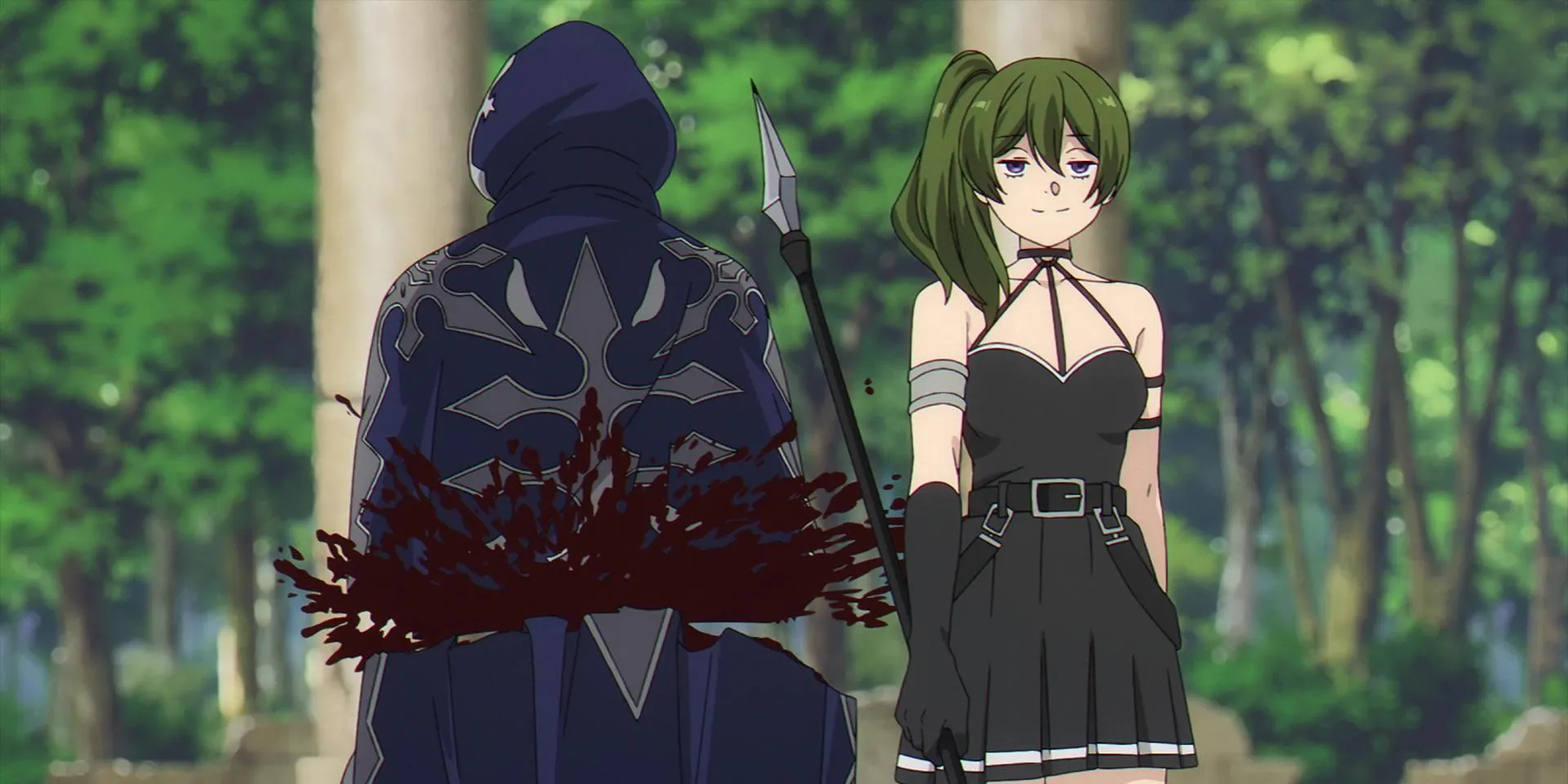 Юбель разрезает якобы неразрушимую мантию в аниме «Фрирен»