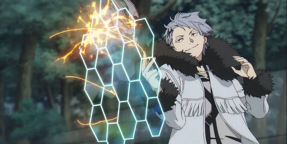 Вирбель защищается от атак Юбель в аниме «Фрирен»