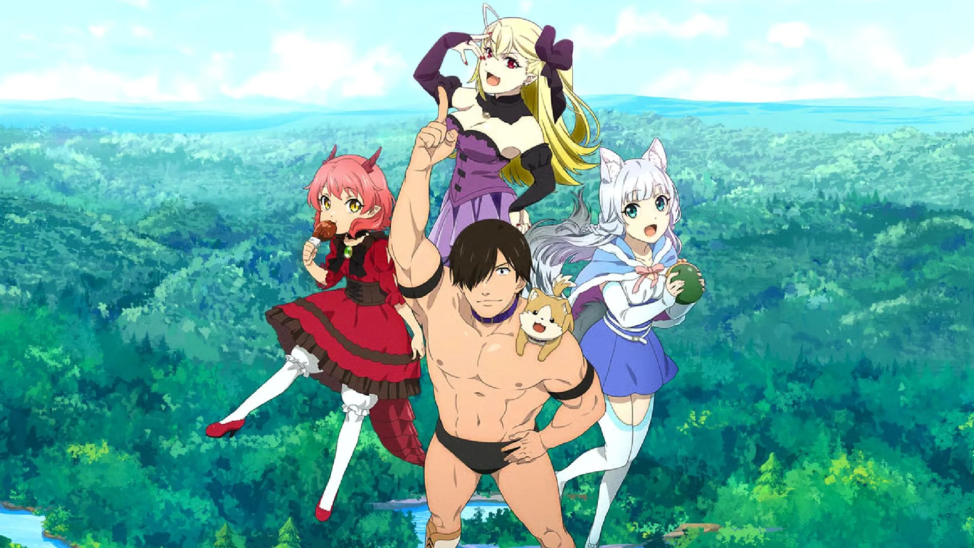 Герои аниме «Дорога зверя» позируют в лесу