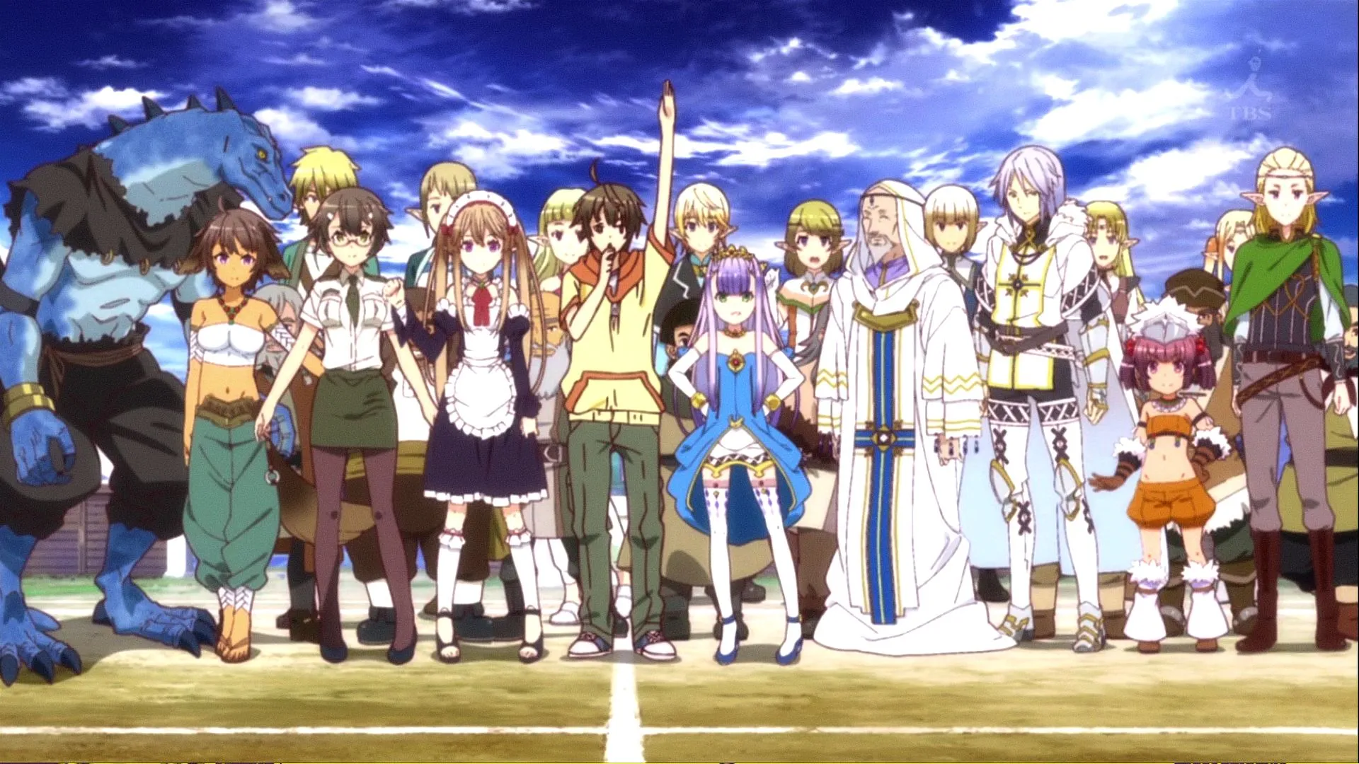 Кадр из аниме «Мятежная компания», главные герои вместе