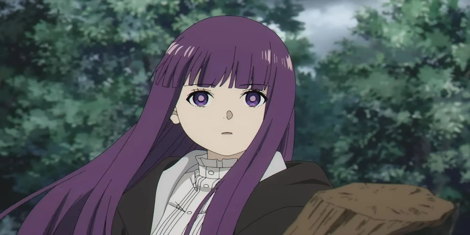 Кадр из аниме «Фрирен»: Ферн на экзамене магов первого класса