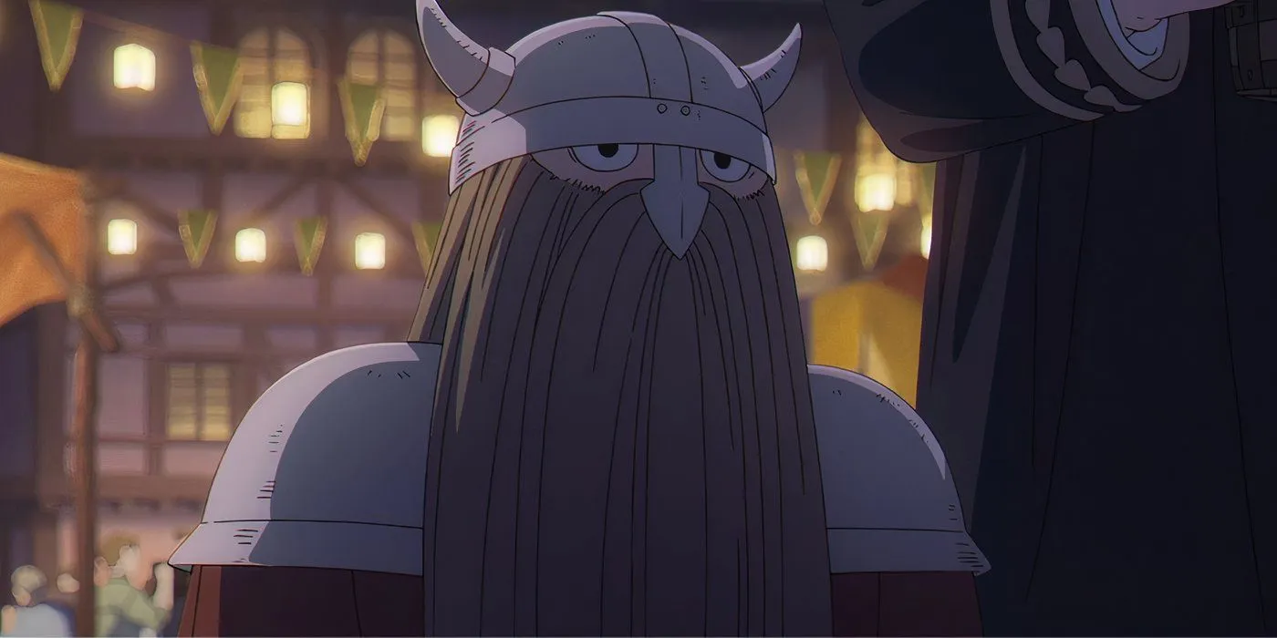 Кадр из аниме «Фрирен»: Айзен ночью