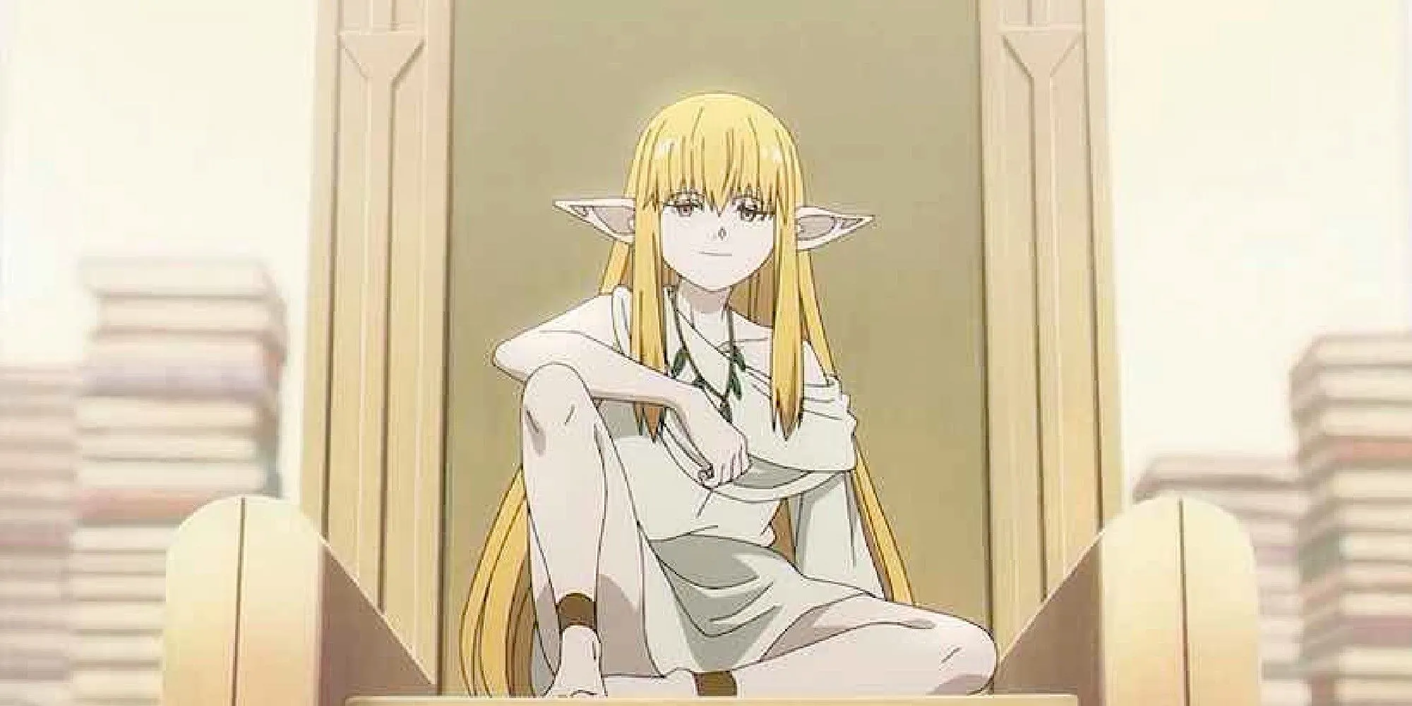 Кадр из аниме «Фрирен»: Зери на троне