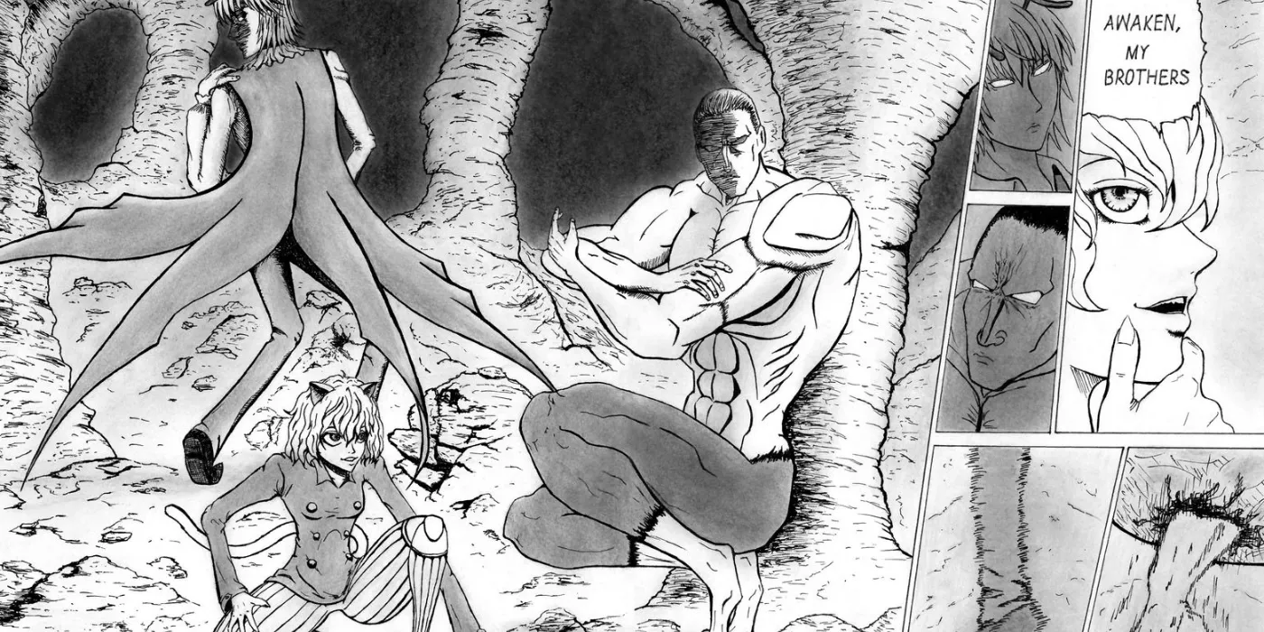 Три Королевских Стража: Нефельпиту, Шаяпуф и Юпи в «Охотник х Охотник»