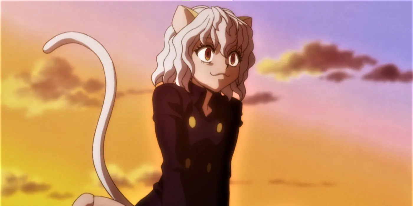 Нефельпиту на фоне заката в «Охотник х Охотник»