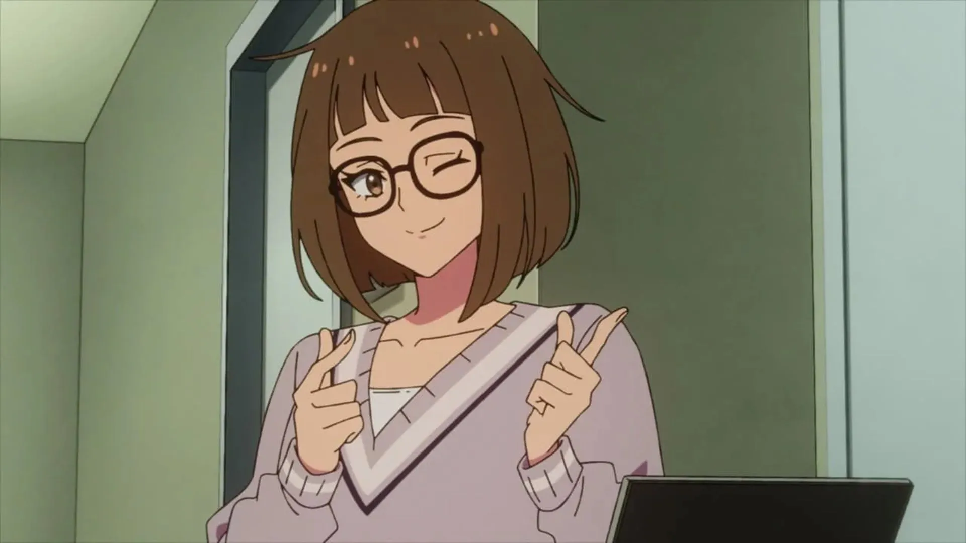 Кадр из аниме «Давайте играть!», Сэм Янг