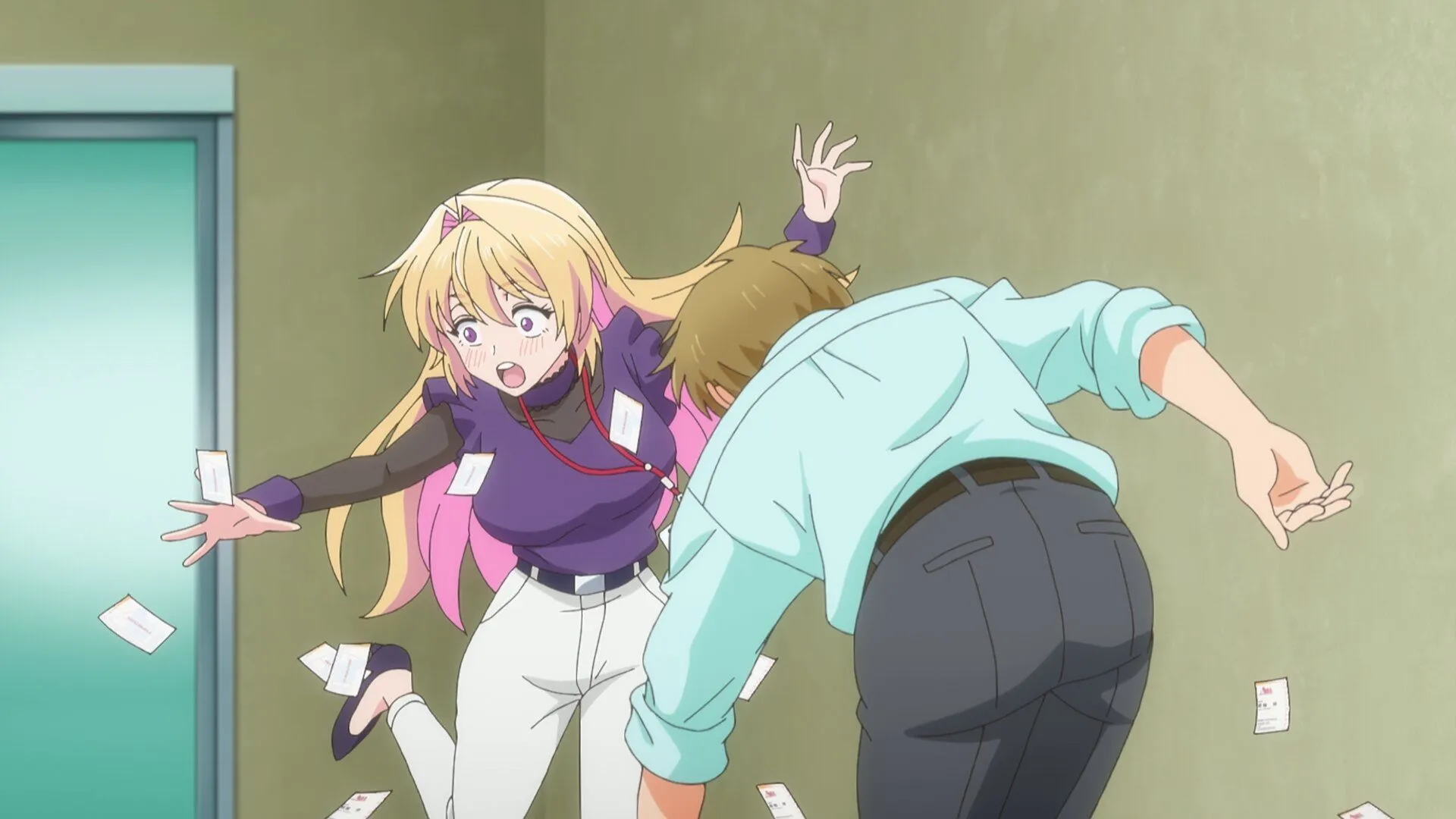 Кадр из аниме «Неуклюжая семпай», Адзуса Каннава