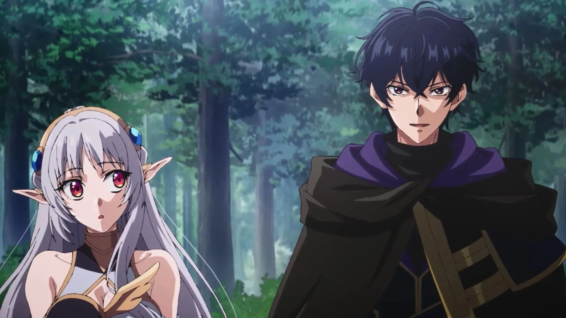 Кадр из аниме «Мой статус ассасина явно превосходит геройский», Акира и Амелия