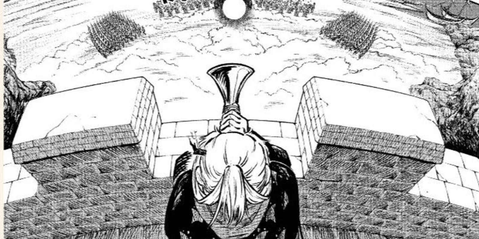 Панель из манги «Раппа: Песнь войны»