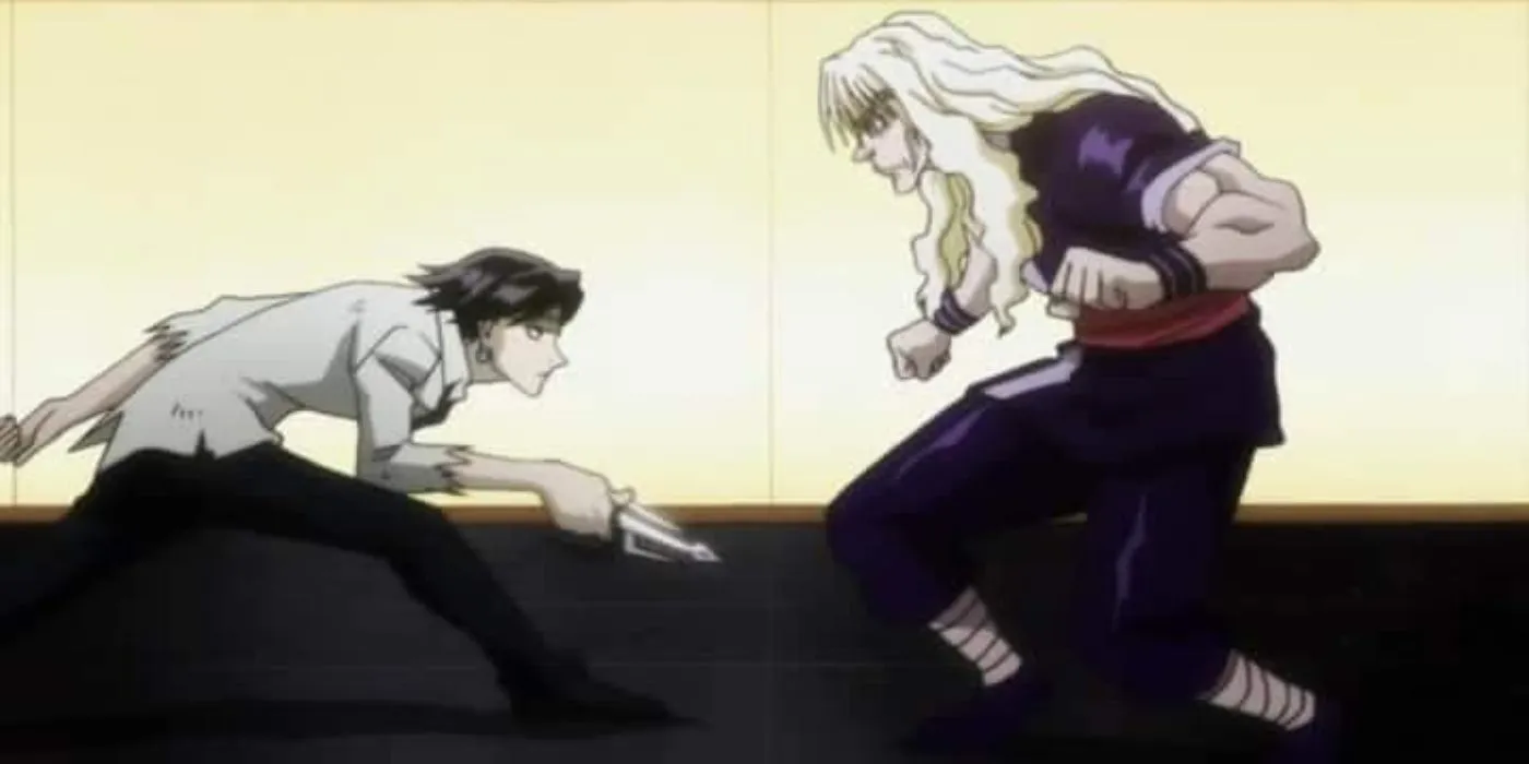 Кадр: Куроро против двух Золдиков