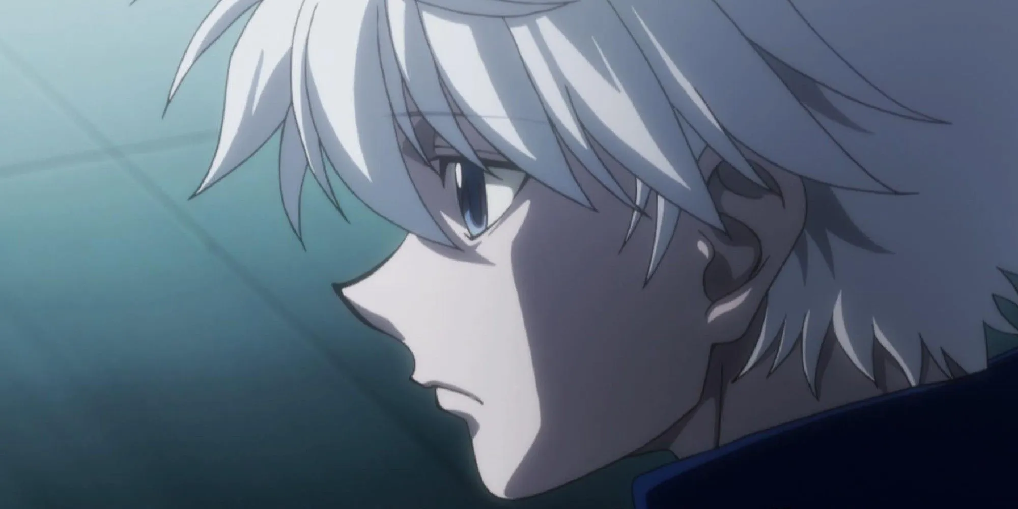 Кадр: грустный Киллуа