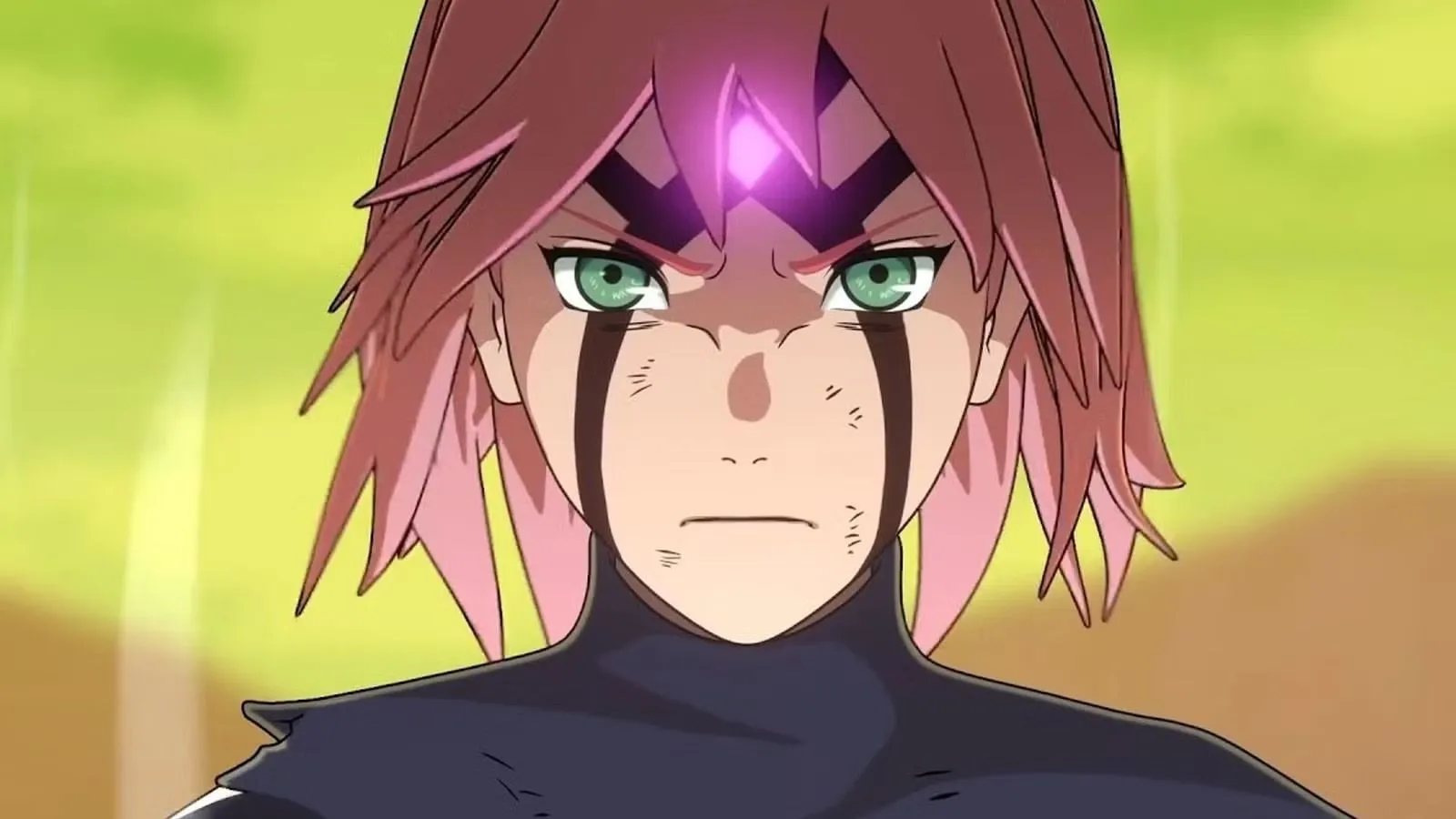 Сакура Харуно с решительным взглядом из «Наруто»