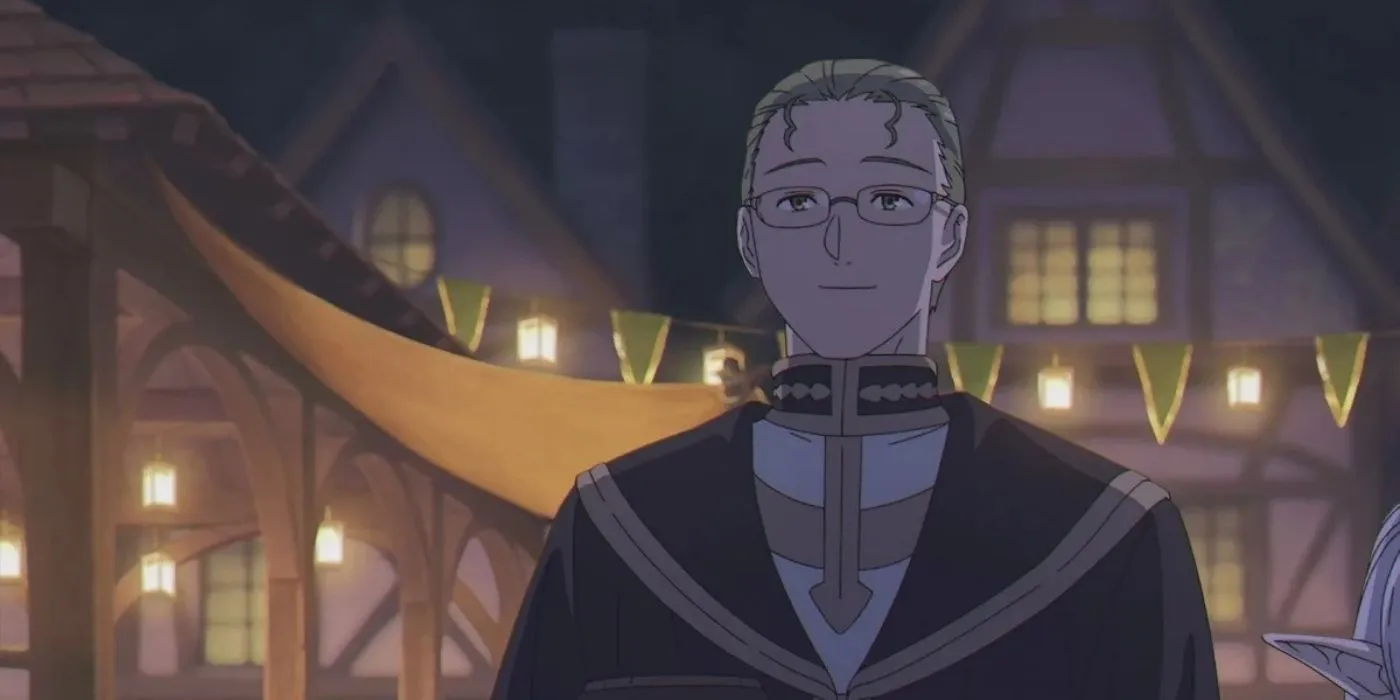 Молодой Хайтер улыбается на ночном фестивале