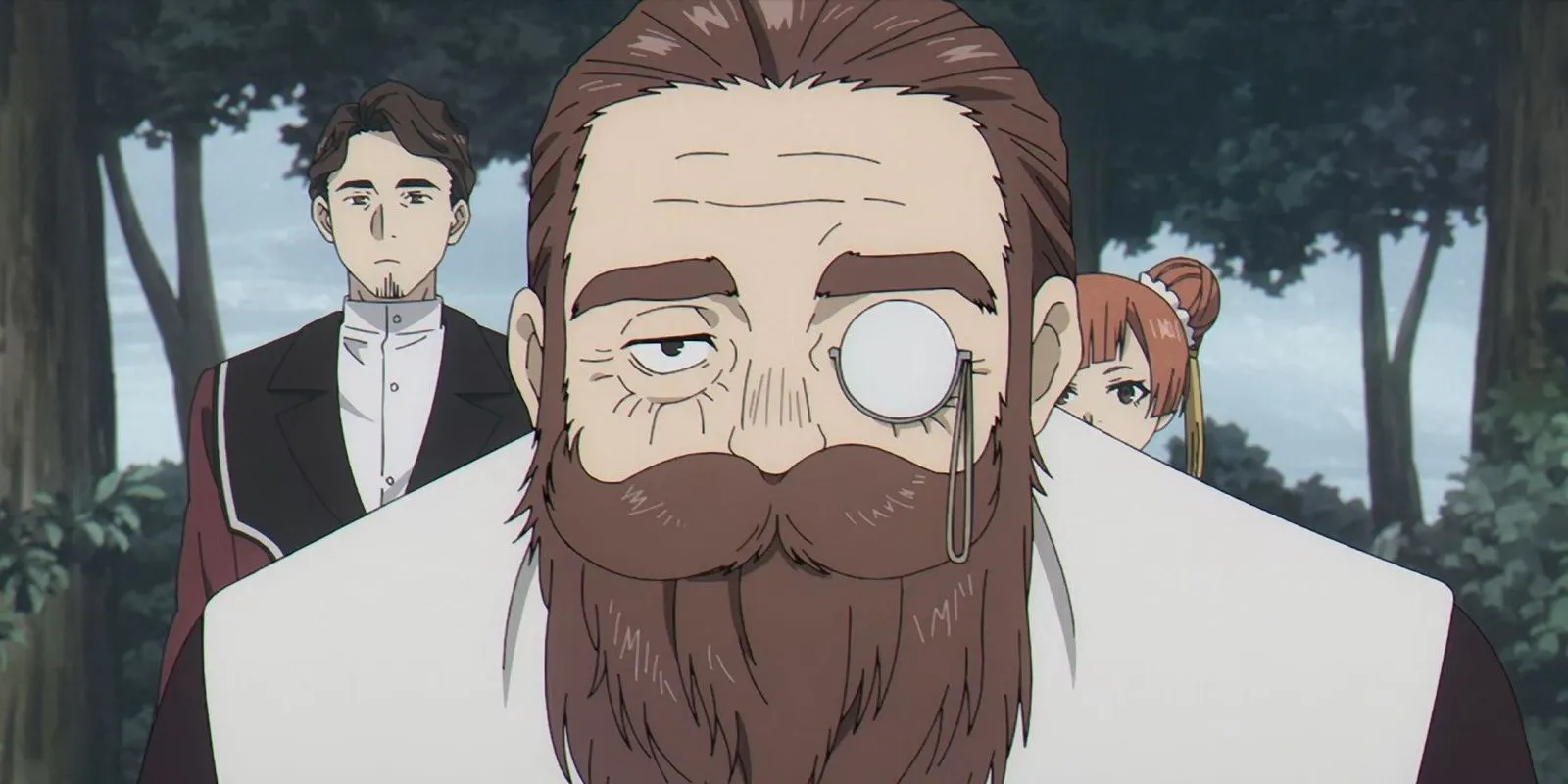 Денкен и его команда в лесу во время Экзамена магов