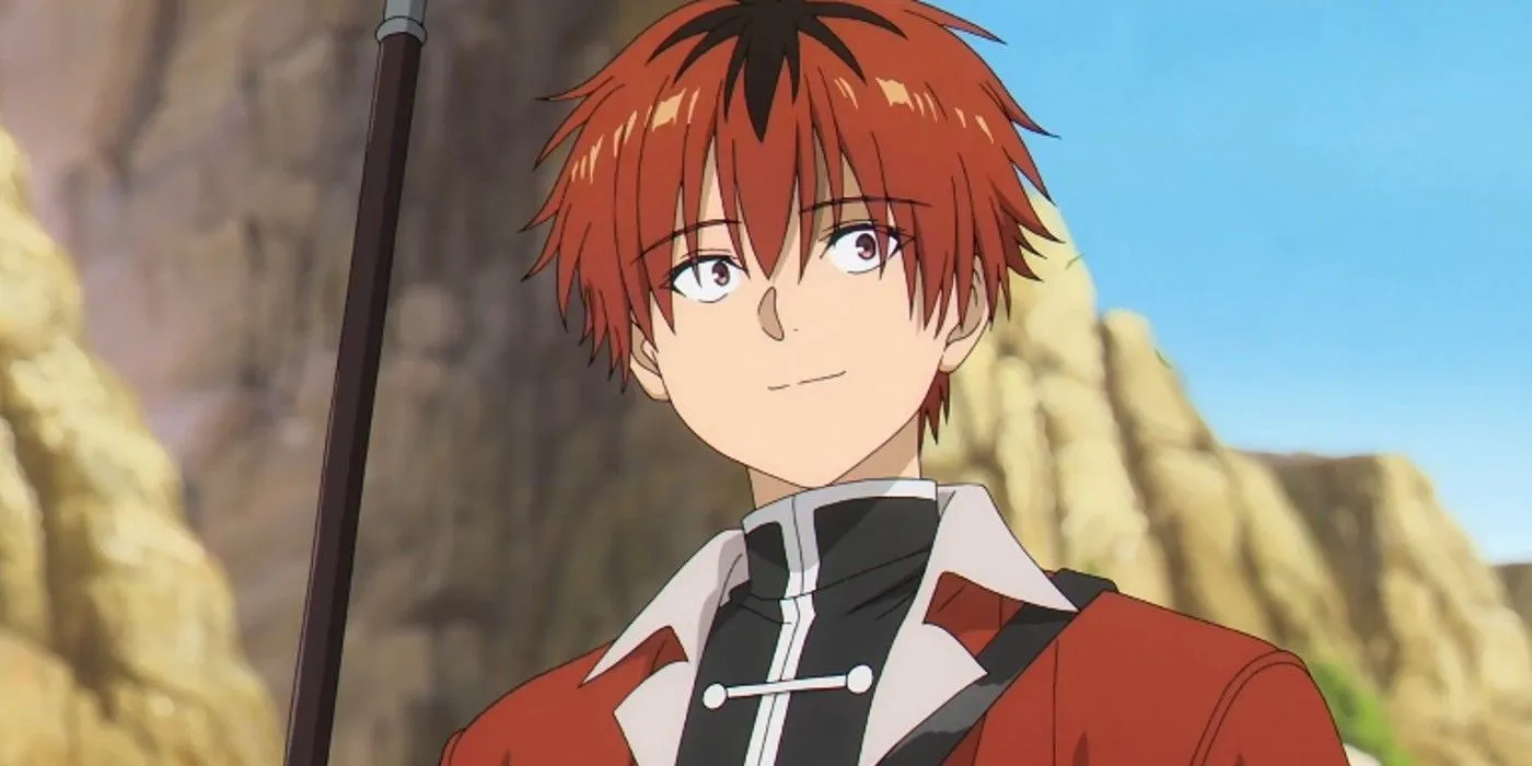 Штарк с боевым топором на фоне каньона и синего неба