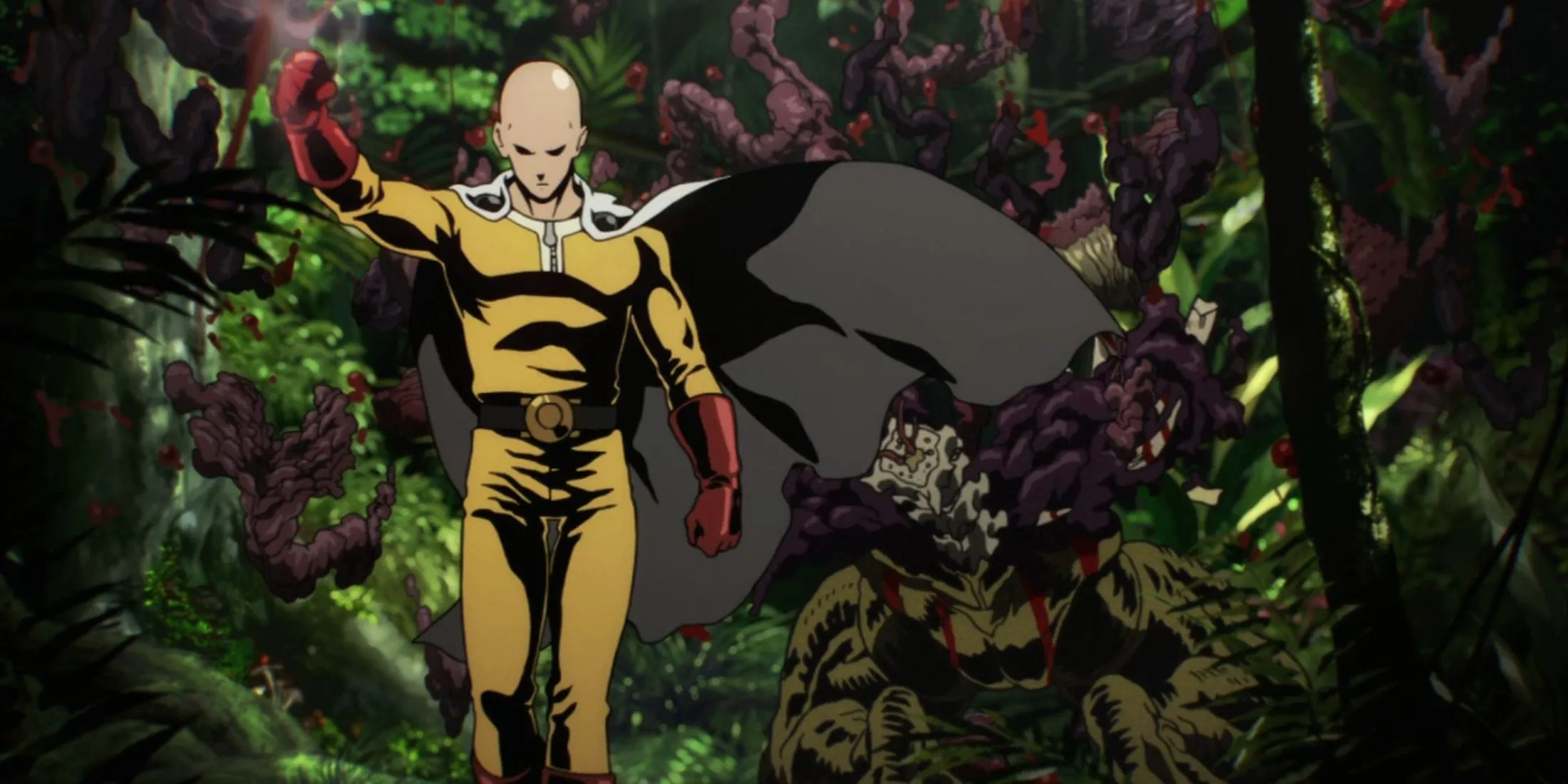 Кадр из аниме «Ванпанчмен»