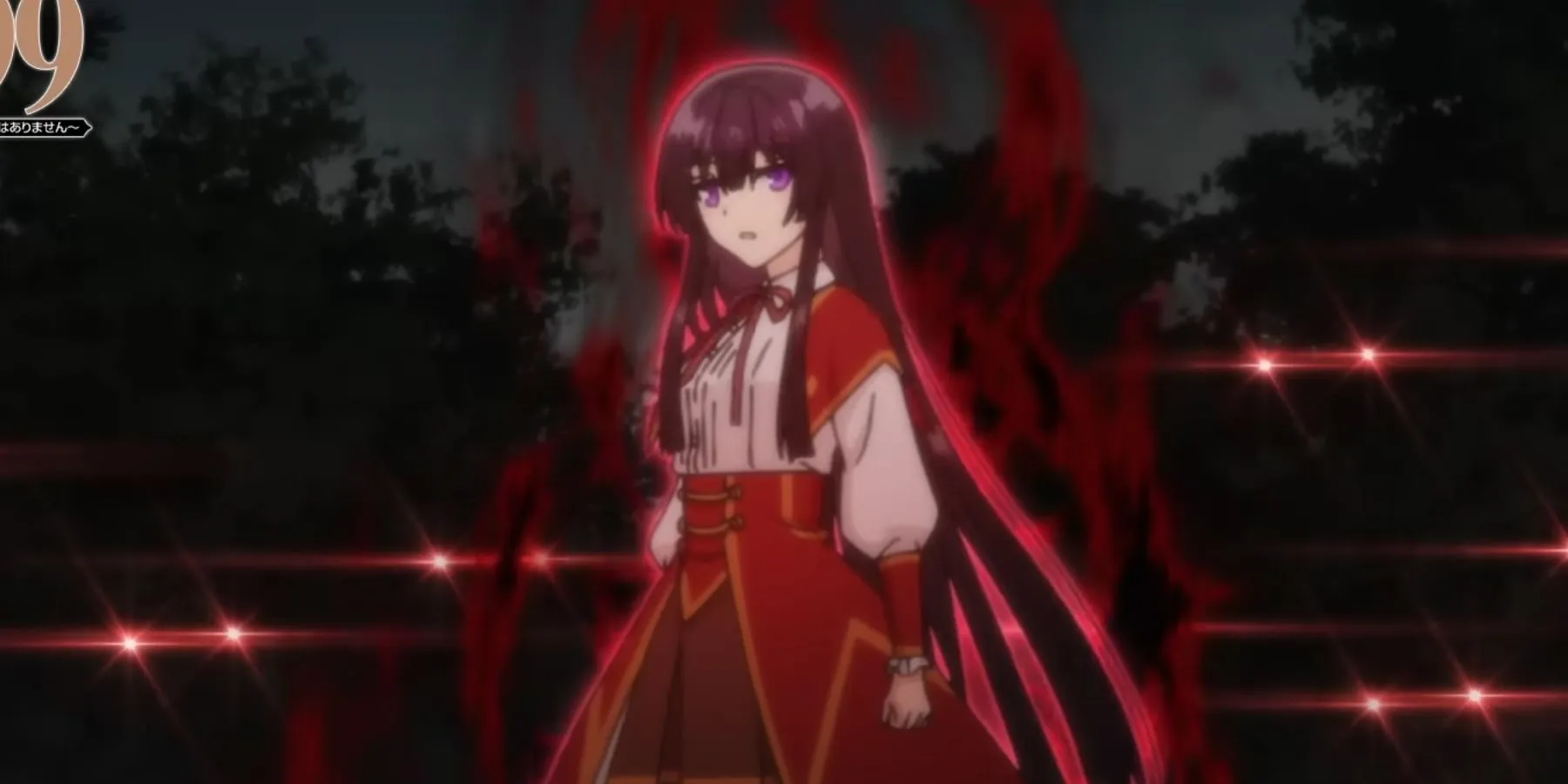 Кадр из аниме «Злодейка 99-го уровня»