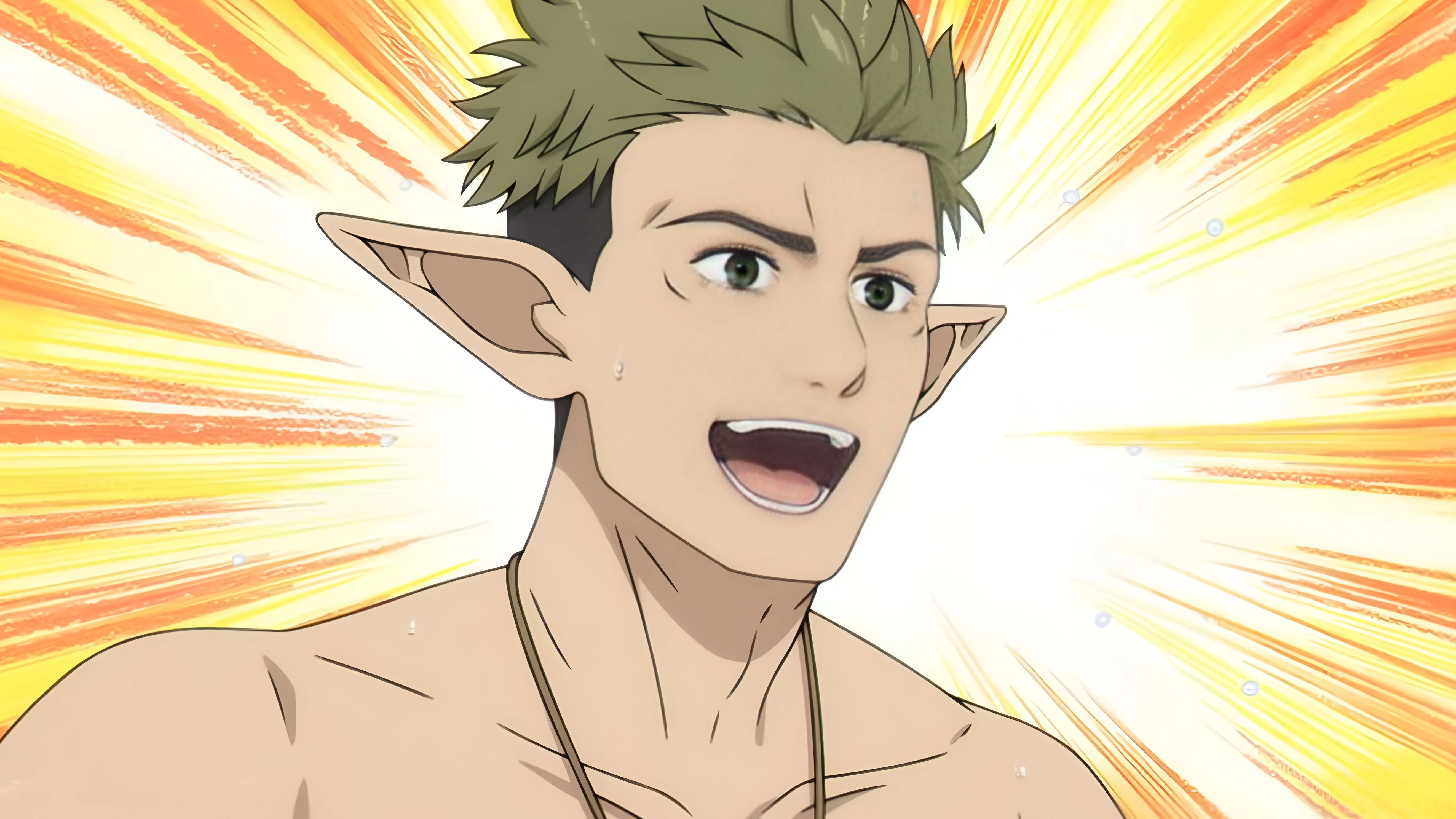 Кадр из аниме «Фрирен» — монах Крафт