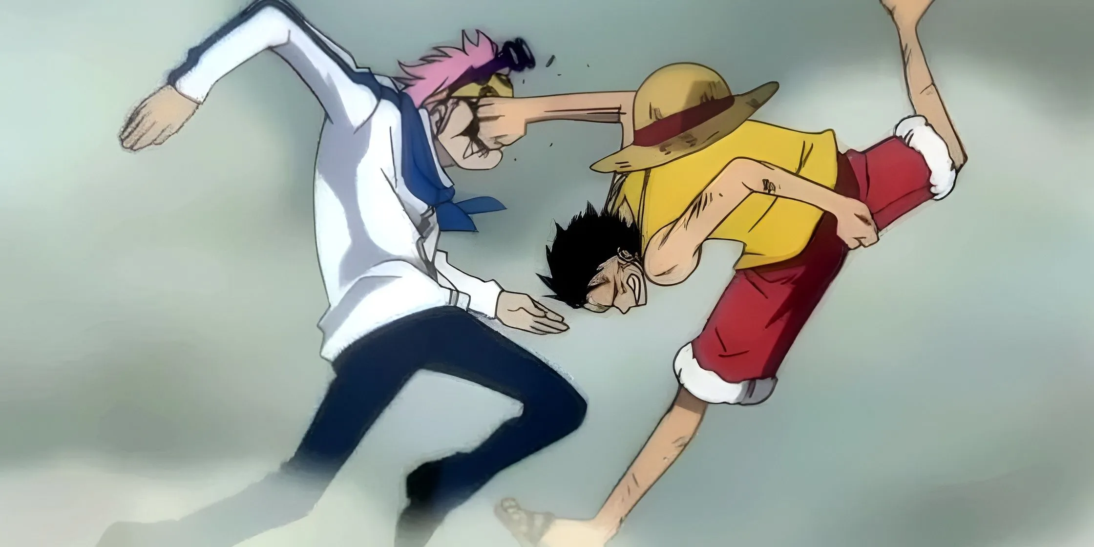 Луффи против Коби, аниме «Ван-Пис»