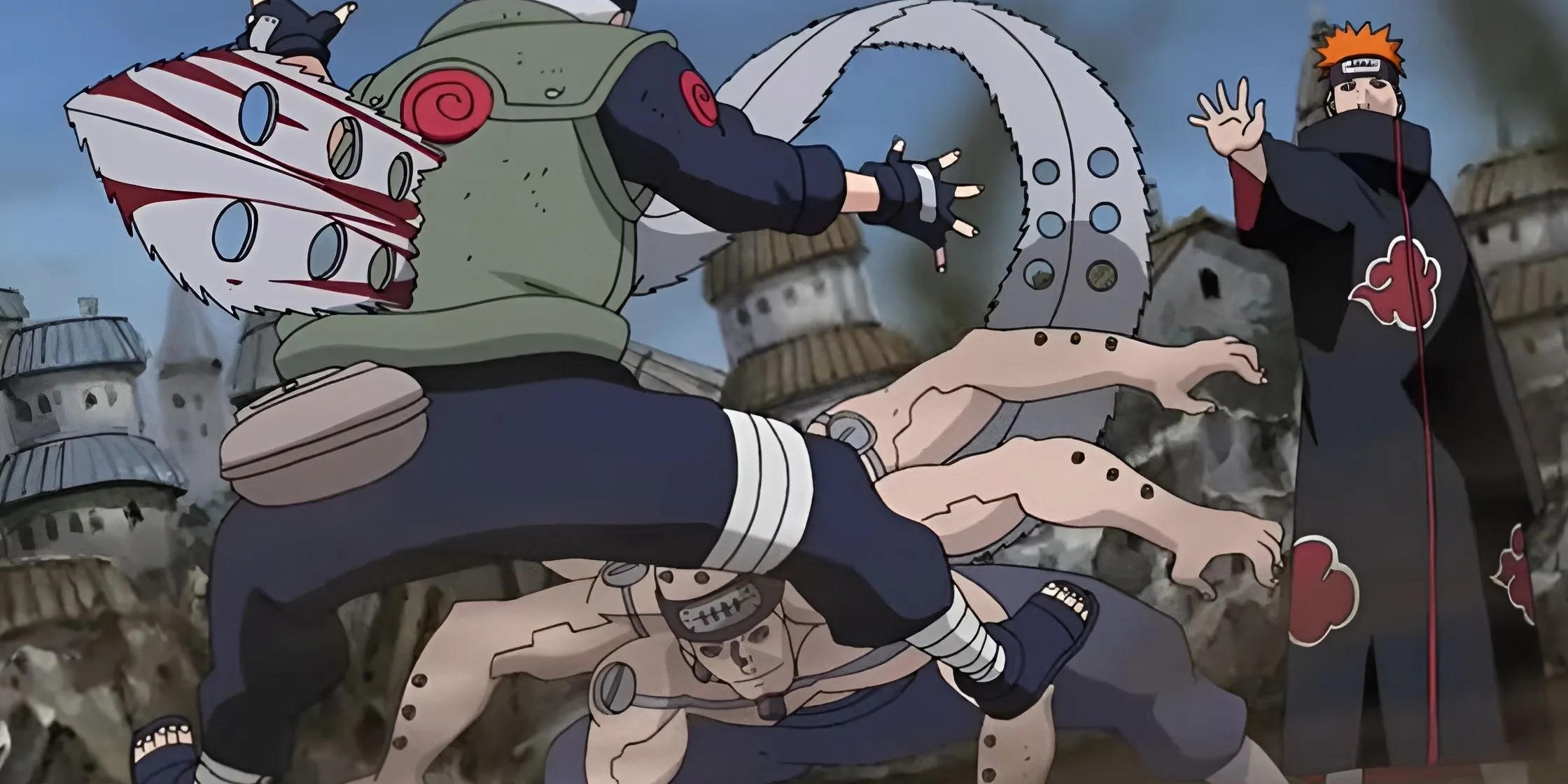 Какаси использует молниевый клон, аниме «Наруто»