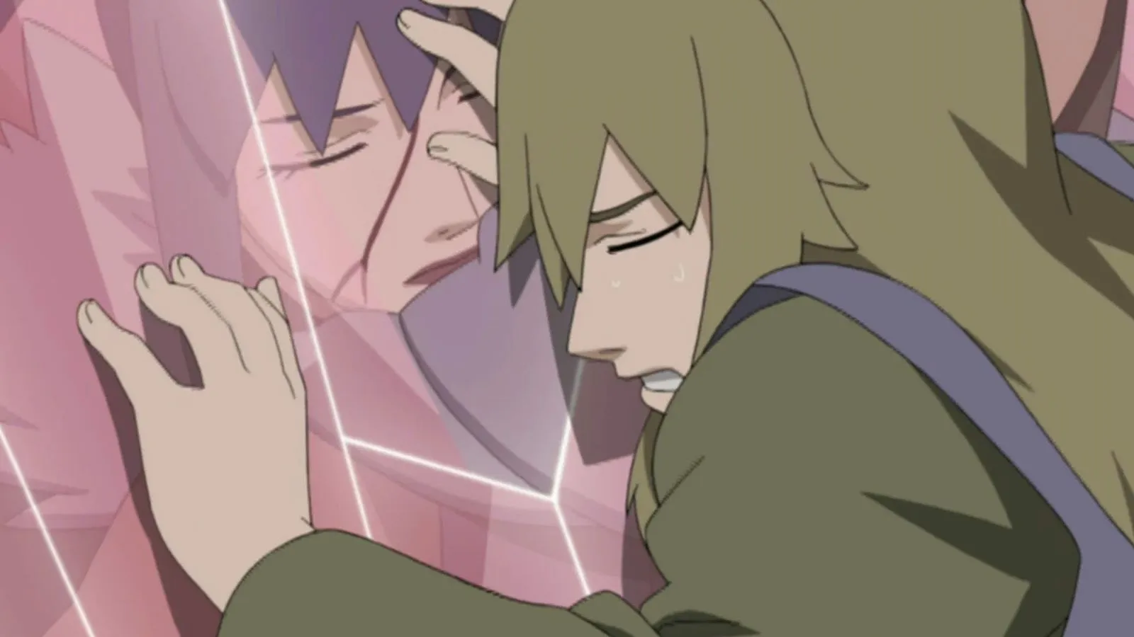 Юкимару плачет из-за Гурен в аниме «Наруто»