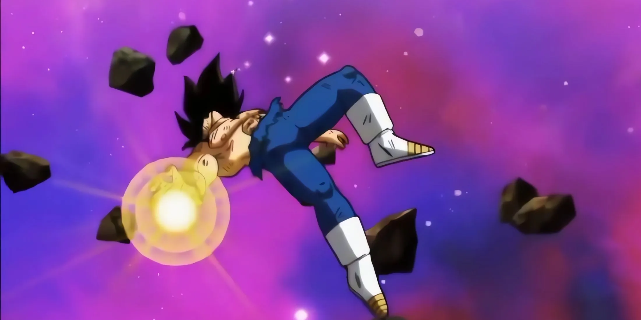 Вегета передаёт энергию Гоку перед уходом с арены