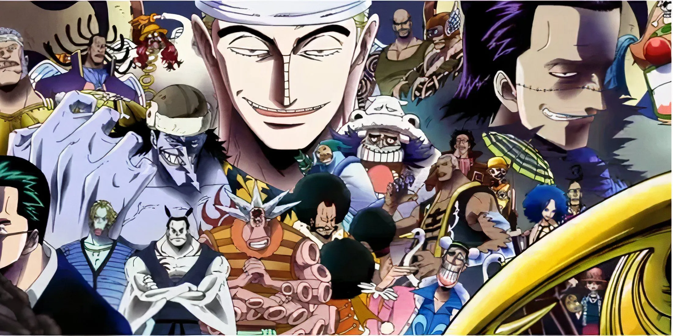 Коллаж главных антагонистов «Ван-Пис»