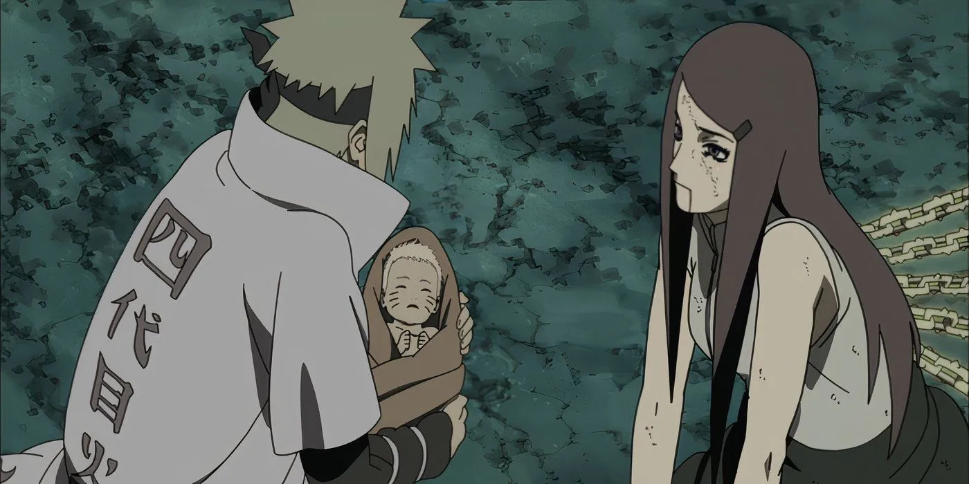 Минато Намикадзэ использует печать, Четвёртый Хокагэ