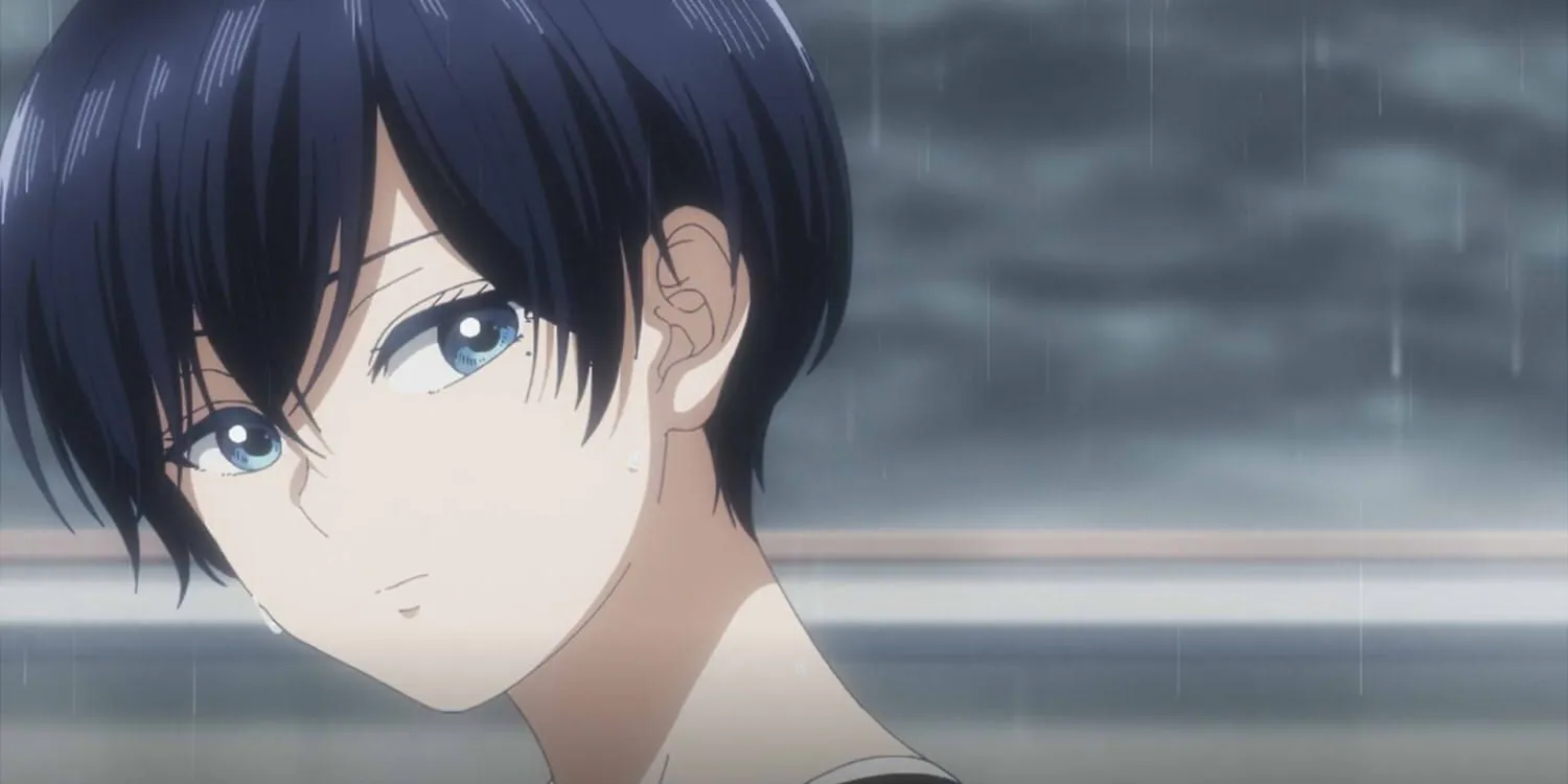 Кадр из аниме «С тобой и дождём»