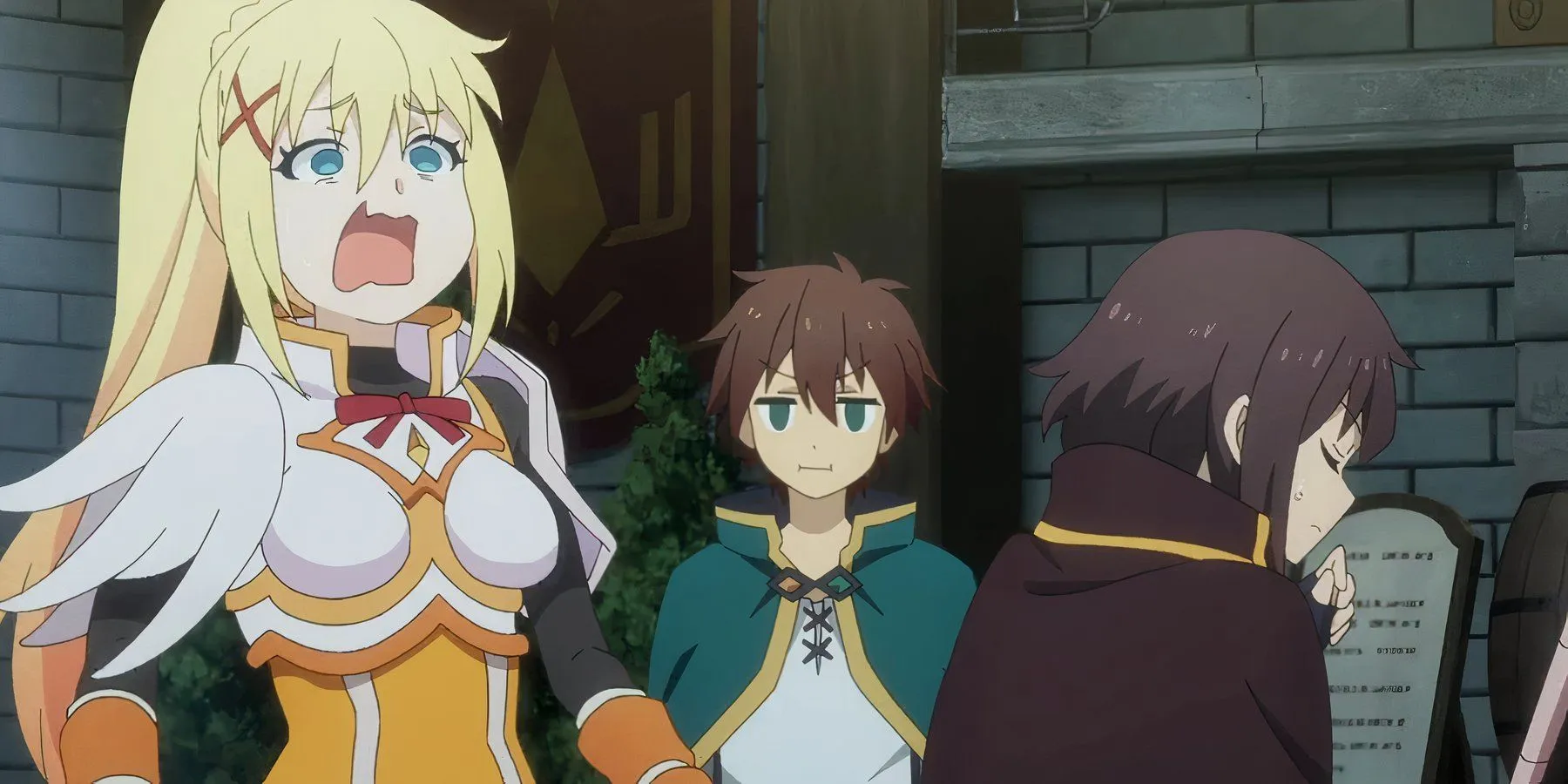 Казума и компания из третьего сезона KonoSuba