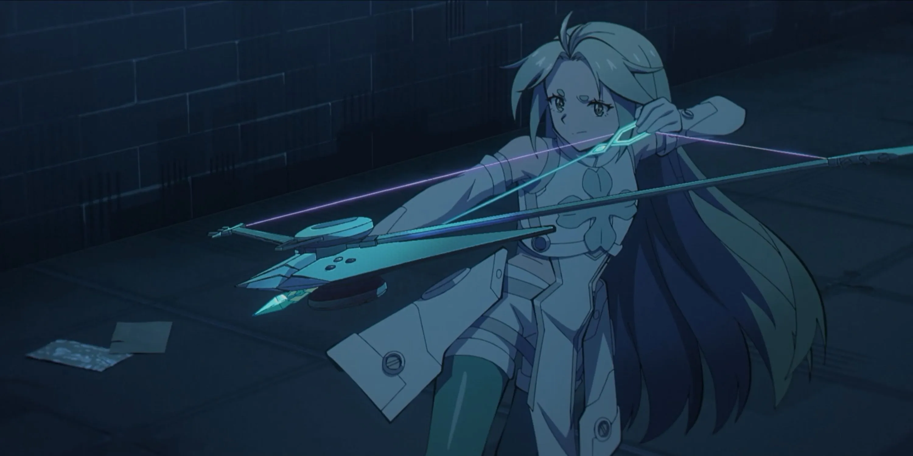 Lucky Cyan натягивает стрелу гитарным смычком в «Быть героем Икс», эпизод 10