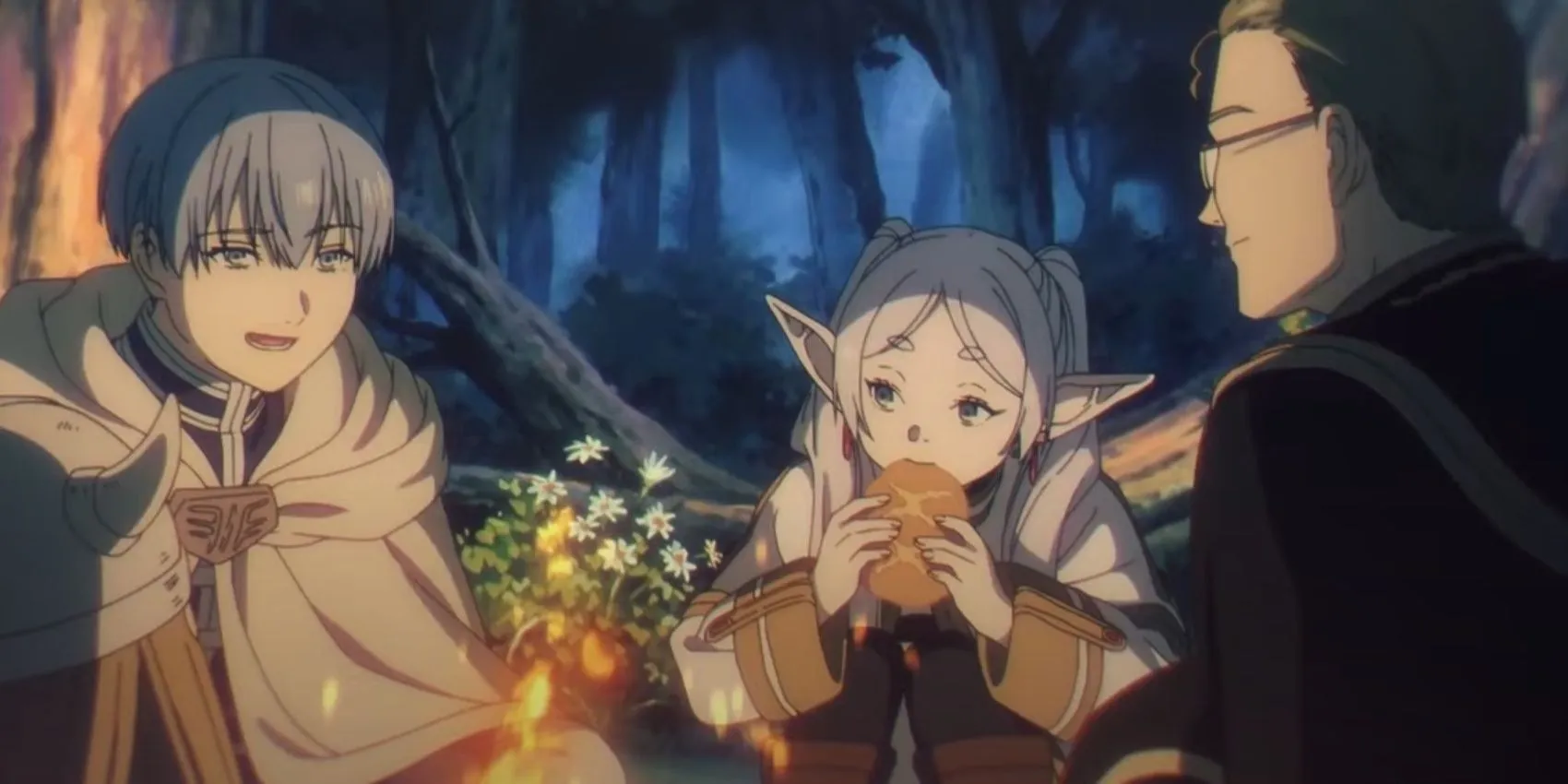 Фрирен, Химмель и Хайтер ужинают во флешбэке