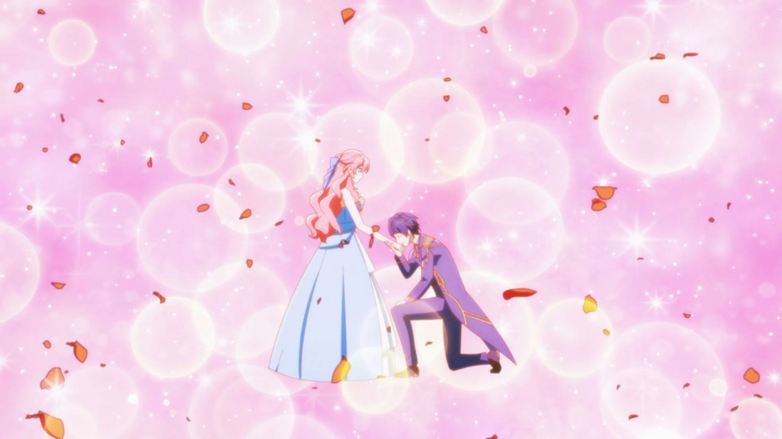 Тиарароуз и Аквастид, кадр из аниме «Принц соседней страны обожает злодейку»