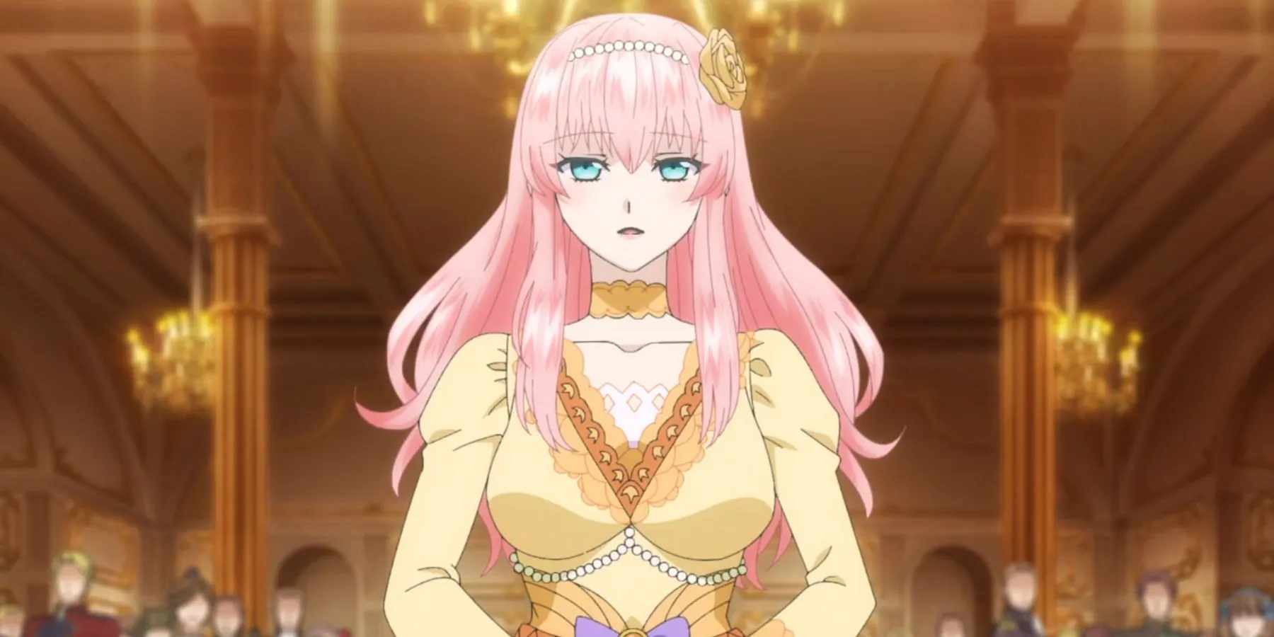 Кадр из аниме «Злодейка наслаждается своей седьмой жизнью»