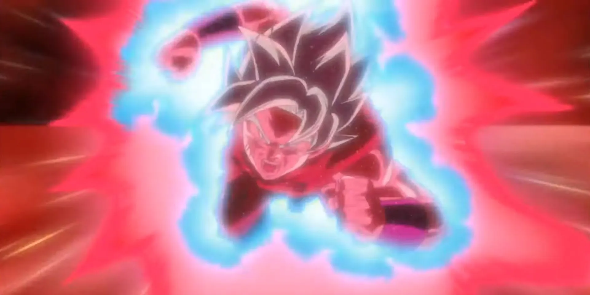 Гоку использует Кайокэн поверх Супер сайян Блю