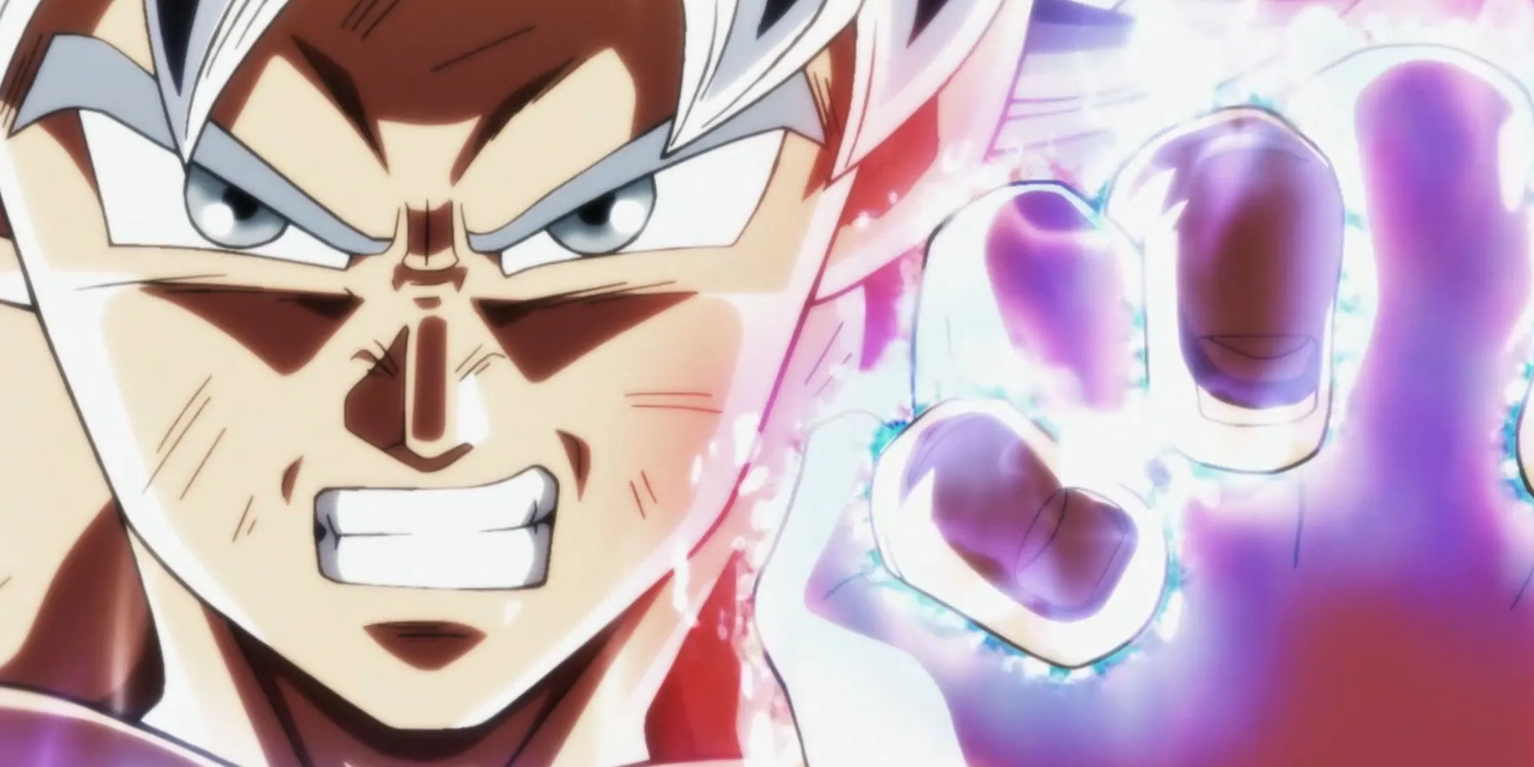 Гоку в форме Ультра Инстинкт в 130 серии Dragon Ball Super