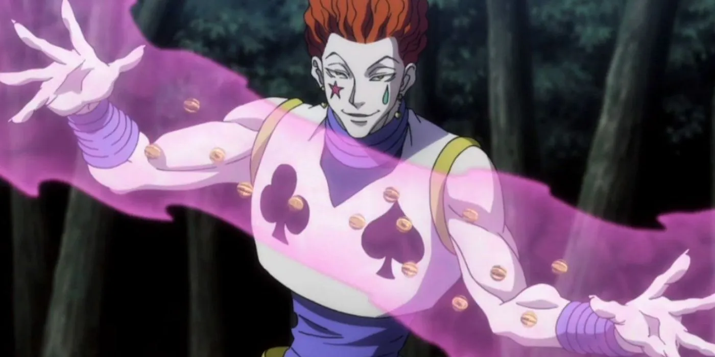 Хисока ловит монеты Гото с помощью Банджи-Гама