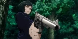 Маки Зэнин с катаной в «Магической Битве»