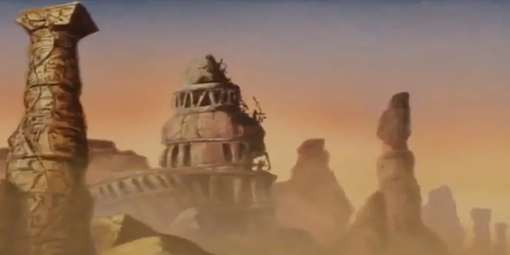 Инопланетные руины в первом кадре OVA-серии