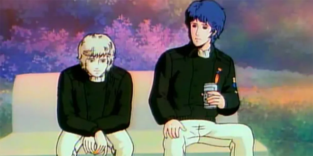 Кадр из «Легенды о героях Галактики»: Рейнхард и Кирхайс