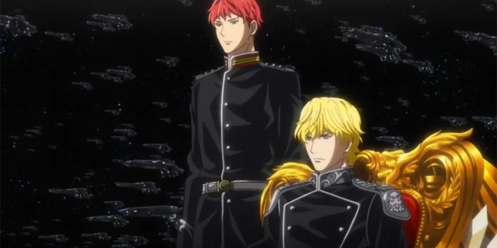 Кадр из «Легенды о героях Галактики»: совещание штаба